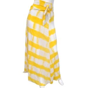 Yellow Tie Dye Beach Wrap Skirt size 3X